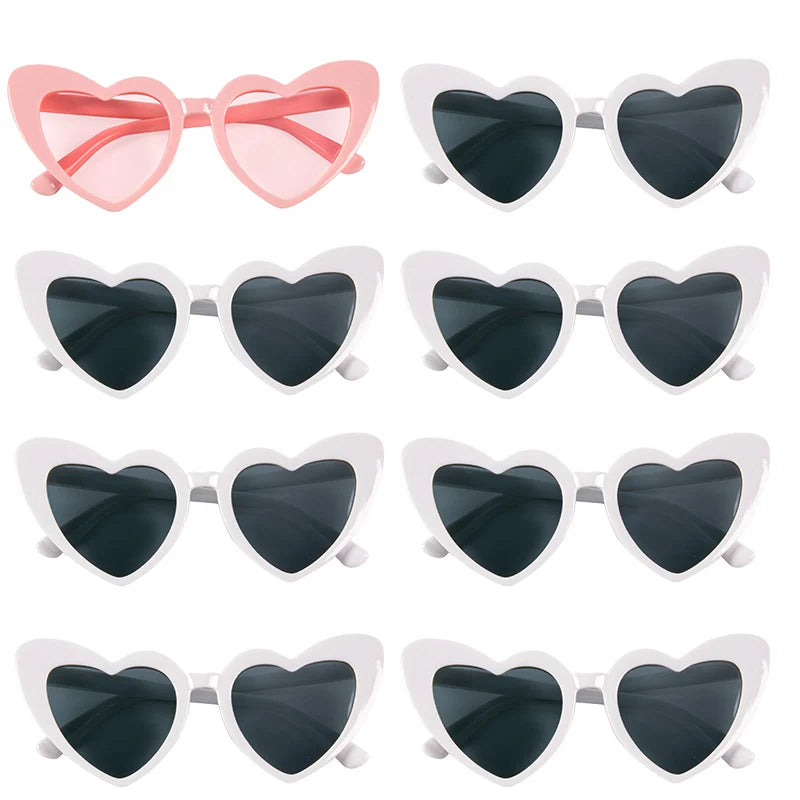 Bachelorette Party Sunglasses Wedding Bridal Shower Decor Hen Party Supplies Bride To Be Bridesmaid Gift Heart Shaped Glasses