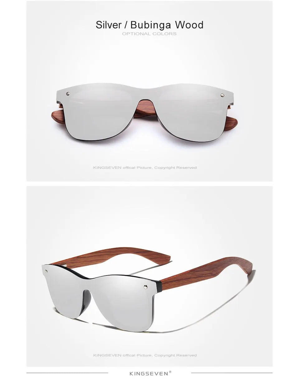 KINGSEVEN Natural Wooden Sunglasses Men Vintage Classic Polarized Fashion Women Elegant Handmade Wood SunGlasses Driving for Men