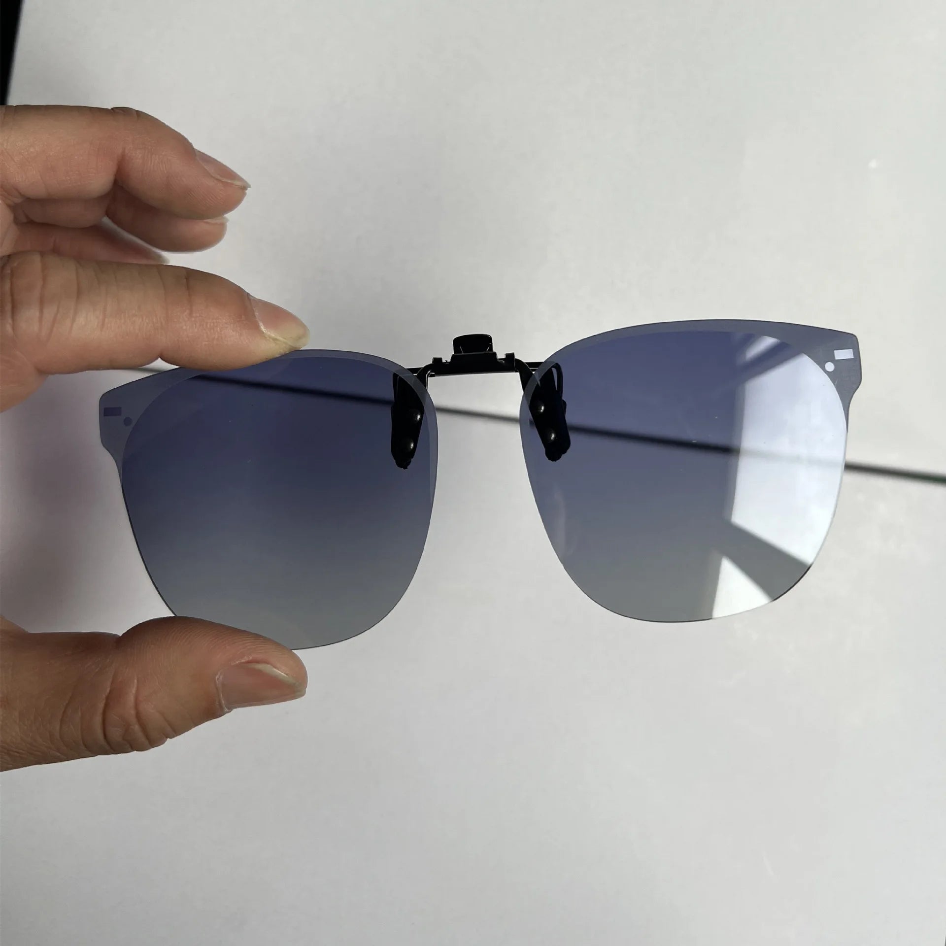 Men Clip On Sunglasse Polarized Flip up Glasses Women Gradient Photochromic Anti UV400 Sunglasses Night Vison Goggles KLASSNUM