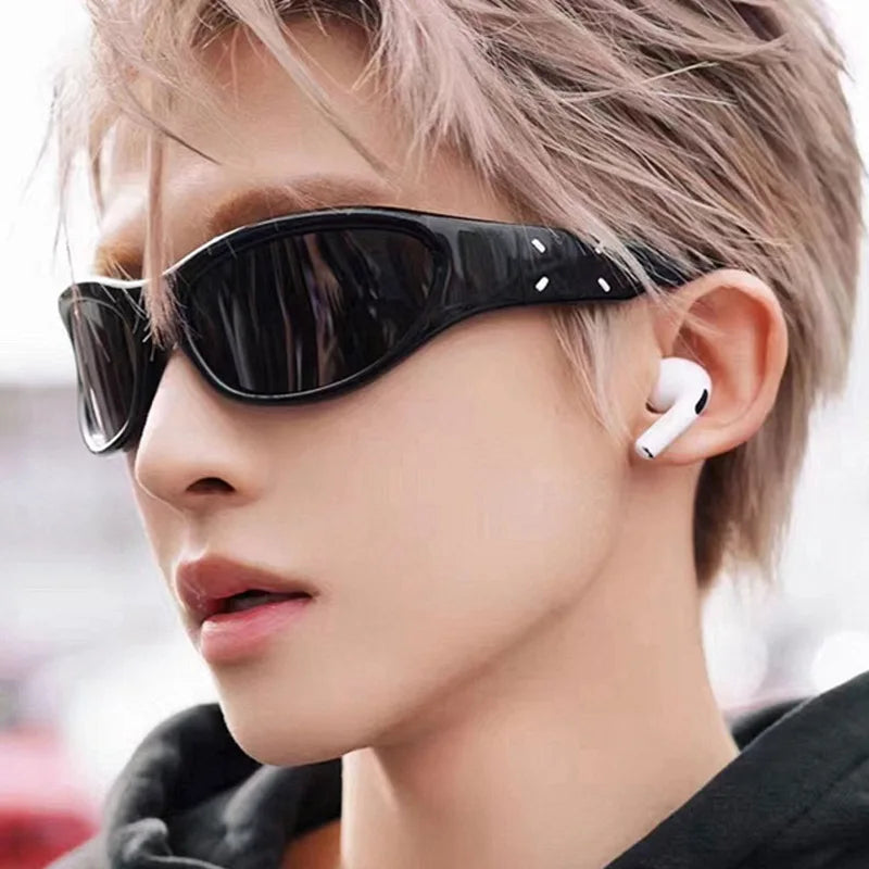 Y2k Sports Sunglasses Women Men 2024 Luxury Brand Fashion Classic Punk Sun Glasses Female Retro 2000' Futuristic Sunglass Shades