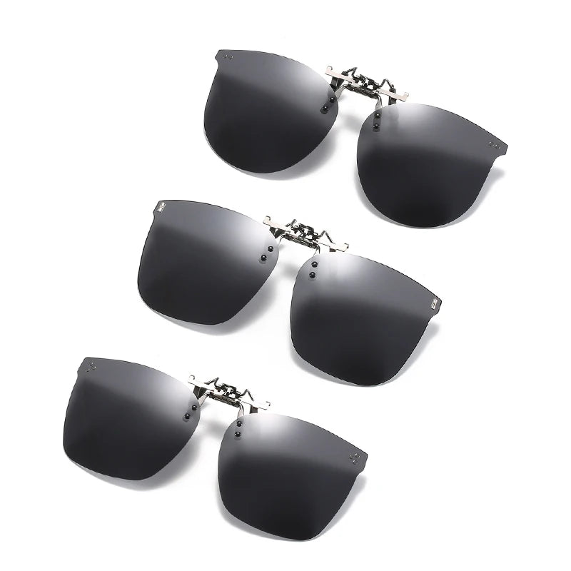 Men Sunglasses Oversized Blue Mirror Clip On 2023 Glasses Rimless Polarized Clip Sunglasses Round Sunglasses Big Size Sunglasses