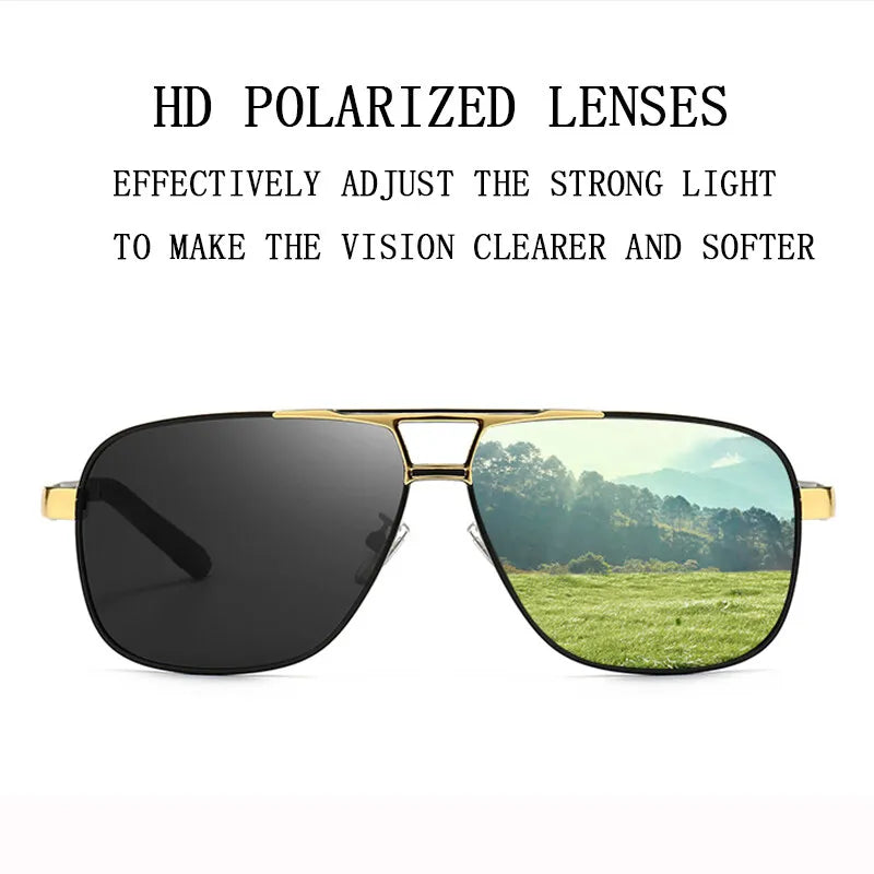 Men's Sunglasses UV Protection Sunglasses Night Vision Driving Glasses Polarized Color Changing Glasses