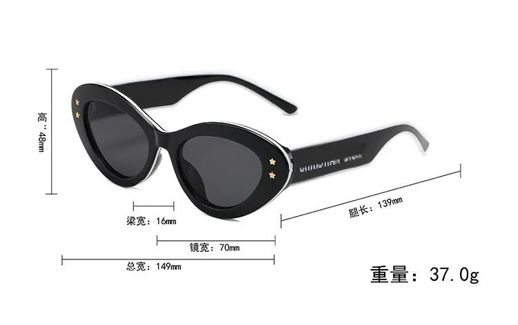 Men's Sunglasses Retro Cat Eye Design Sunglasses for Women2024New Men's Sun Shade UV Protection Sunglasses for Driving Foreign T