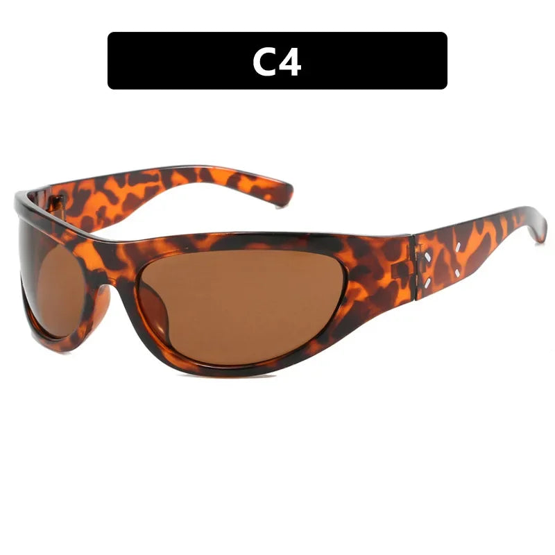 Y2k Sports Sunglasses Women Men 2024 Luxury Brand Fashion Classic Punk Sun Glasses Female Retro 2000' Futuristic Sunglass Shades