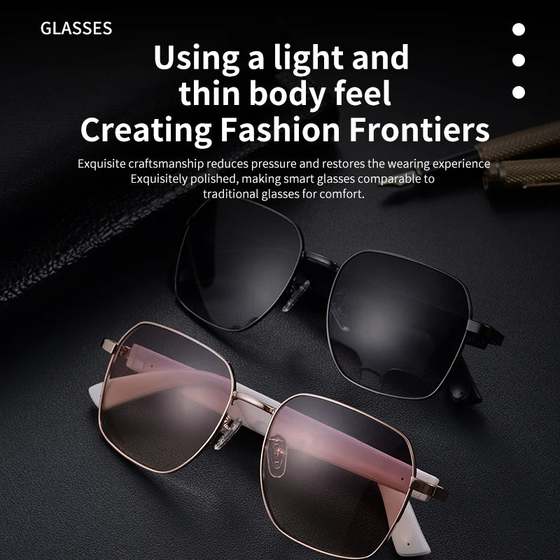 MZ02 New Bluetooth Smart Glasses Wireless Bluetooth Headset Outdoor UV Protection Sunglasses Men Women Nylon Lenses Eyeglasses