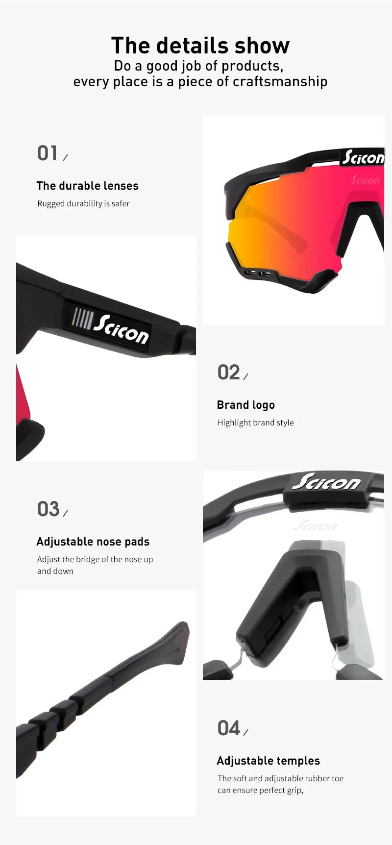 SCICON Polarized Cycling Glasses Mountain Bicycle Goggles Road Bike Cycling Eyewear Men Women Outdoor Sports Sunglasses