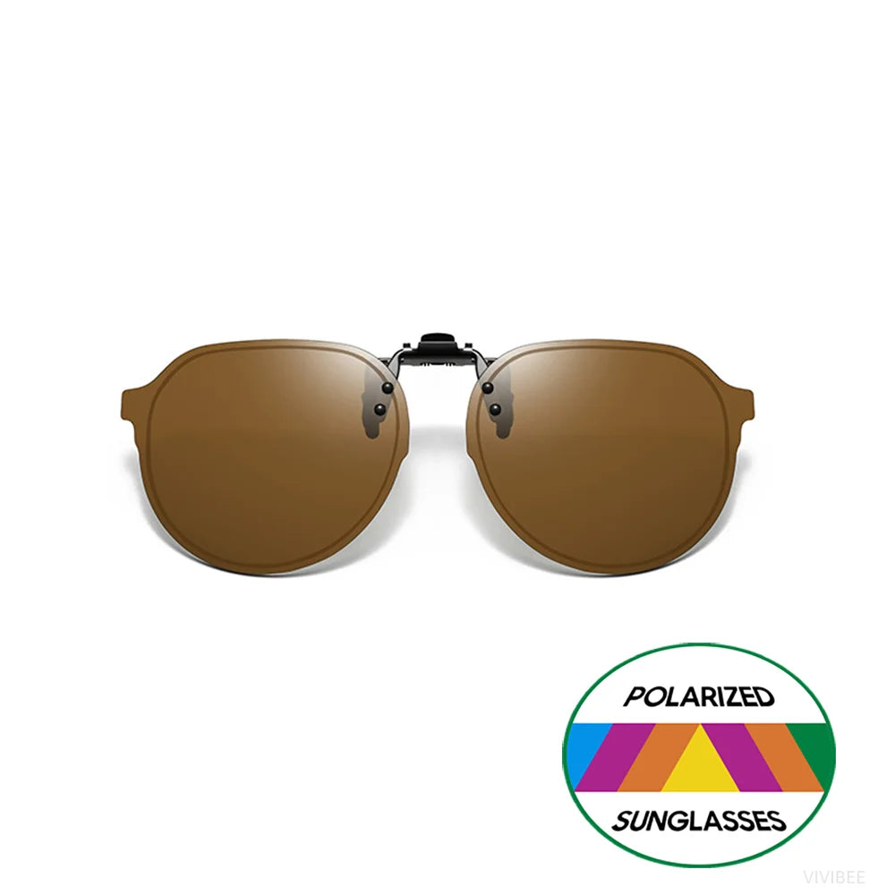 VIVIBEE Men Polarized Lens Flip Up Clip on Sunglasses Women Big Size Driving Sun Glasses with Clips 2024 Trending Product
