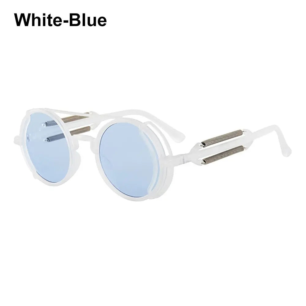 Gothic Style Punk UV400 Protection Men's Eyewear Round Sunglasses Steampunk Sunglasses Sun Glasses