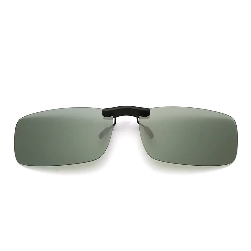 Rimless Flip Up Clip On Sunglasses Men Women Polarized Driving Fishing Cycling Night Vision Glasses Myopia Clip on Eyeglasses