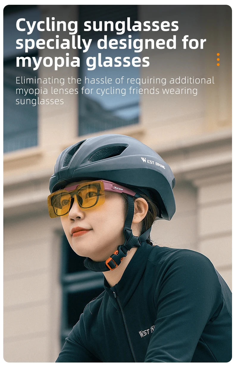 WEST BIKING Photochromic Cycling Sunglasses Flip Up Lens Polarized Glasses Fit Over Sunshade MTB Road Bike Night Driving Eyewear