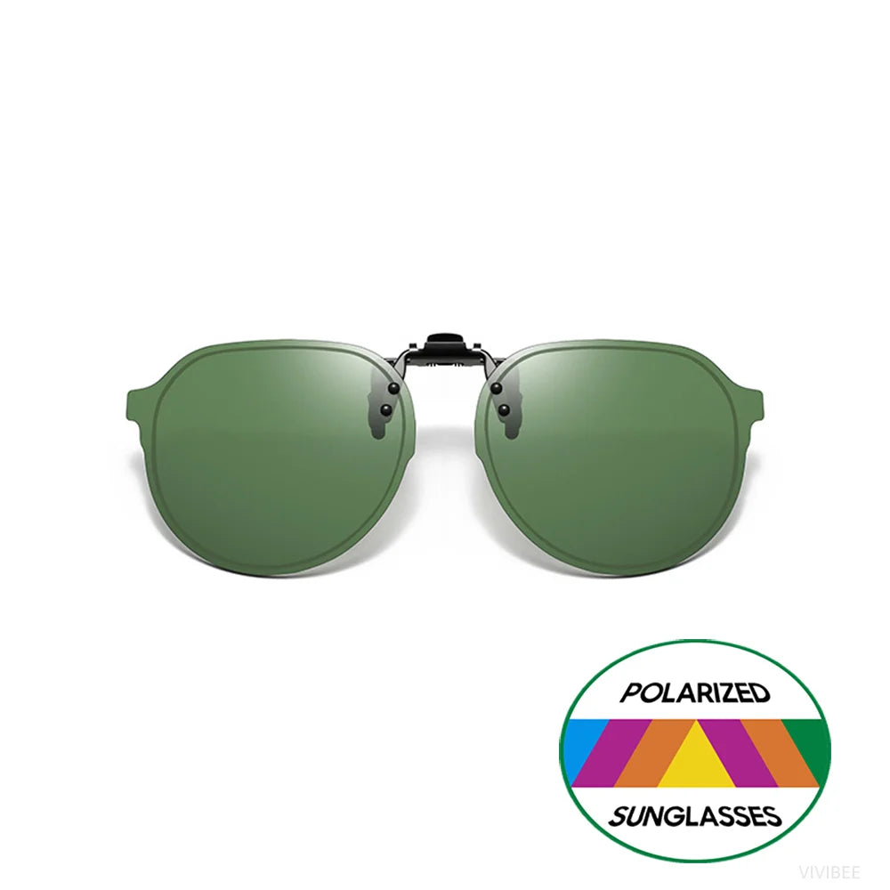 VIVIBEE Men Polarized Lens Flip Up Clip on Sunglasses Women Big Size Driving Sun Glasses with Clips 2024 Trending Product