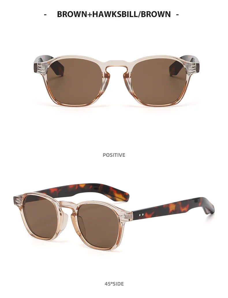 MIZHO Original Brand Design PC Frames Gradient Tiny Sunglasses Women High Quality UVB Brown oculos de sol masculino Eyewear Men