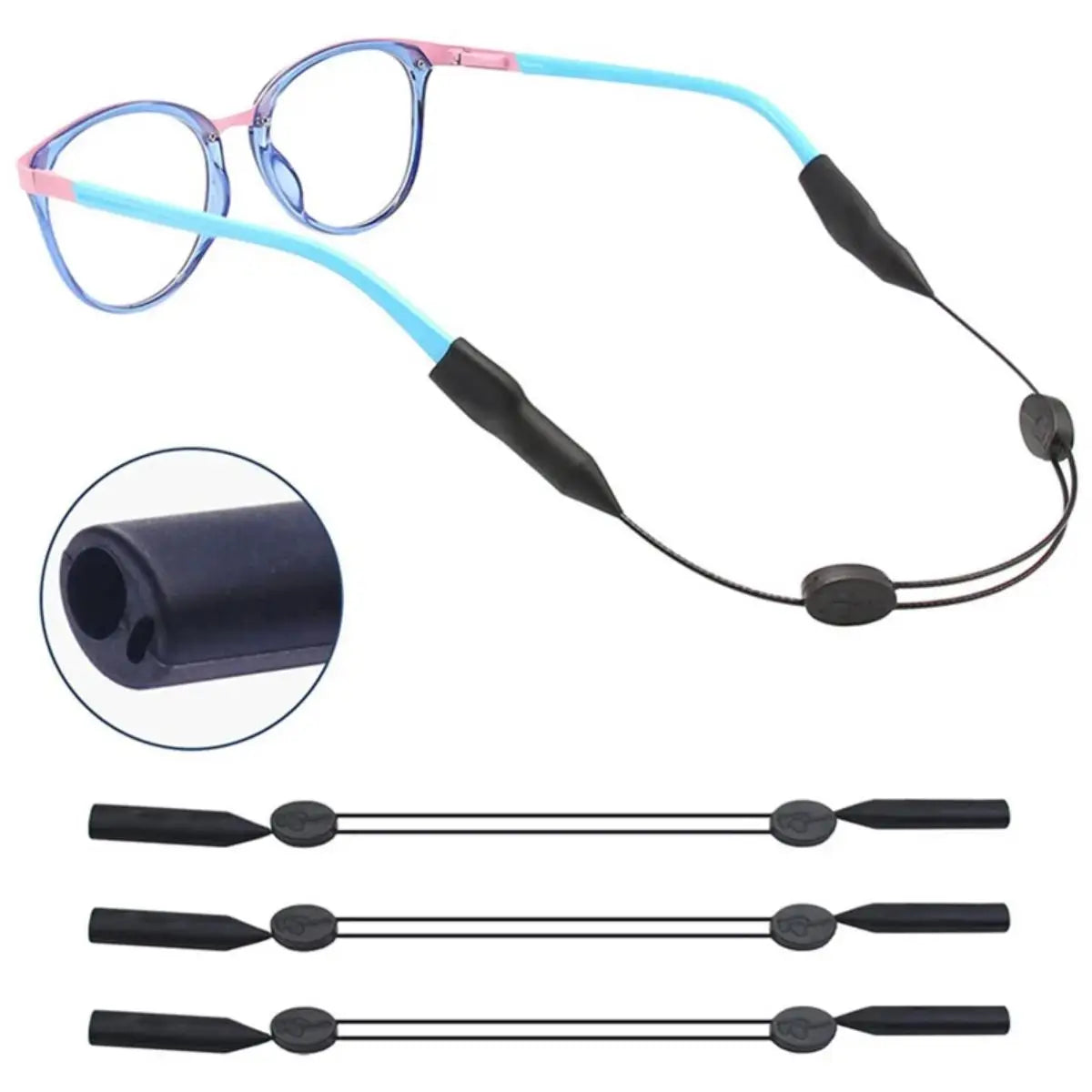 1pc Adjustable Anti-slip Eyewear Retainer Universal Fit Eyeglass Lanyard Sports Sunglasses Unisex Holder Strap Lanyard