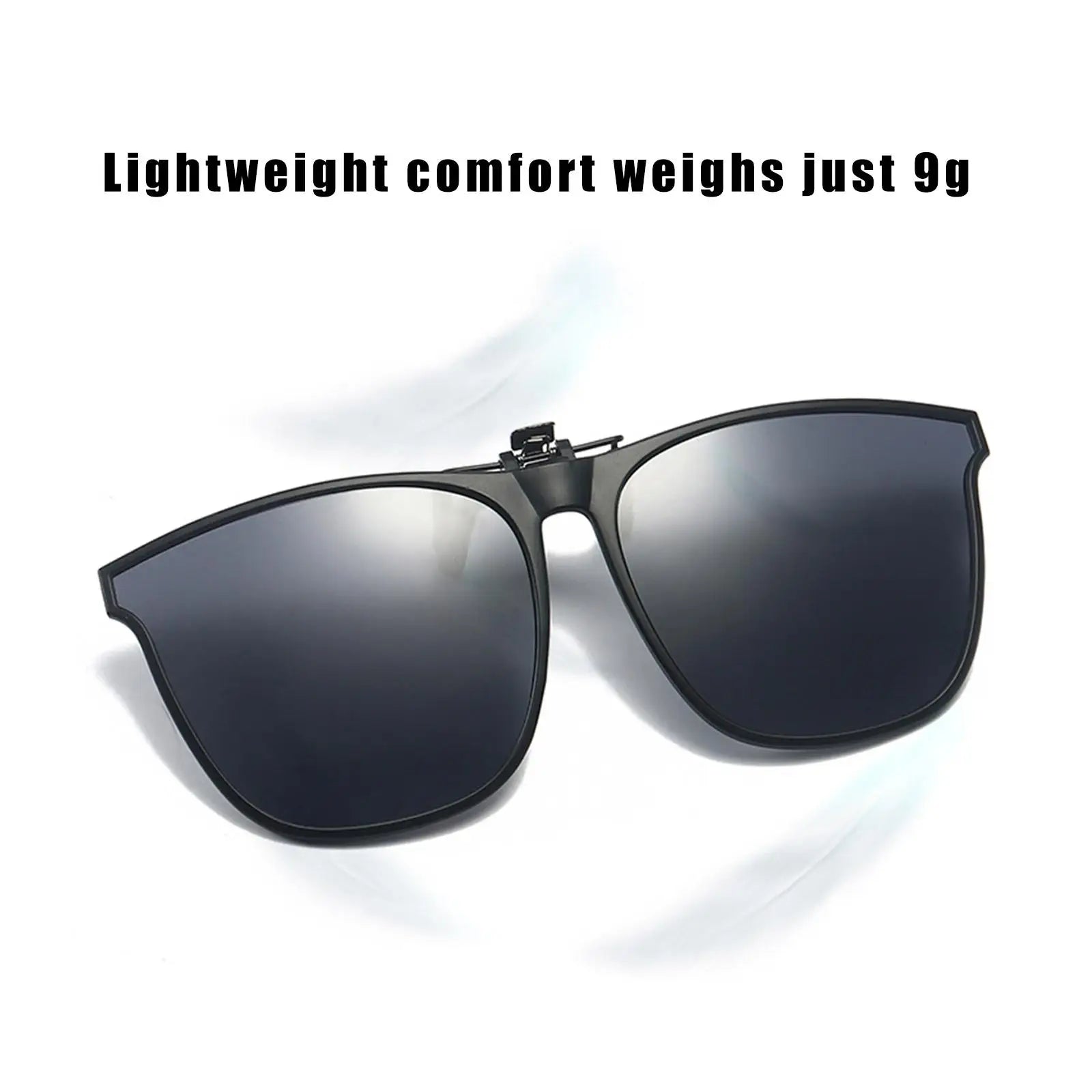 New Polarized Flip-up Sunglasses Clips For Myopia Glasses Retro Big Size Square TAC Material Glasses Clip-on Sunglass Clip