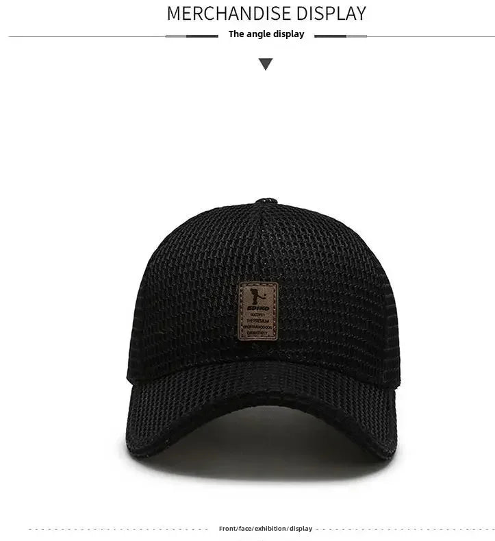 Summer Hat Men's Mesh Breathable Baseball Cap Sun Protection Hat Wholesale Outdoor Sports Cap Men's