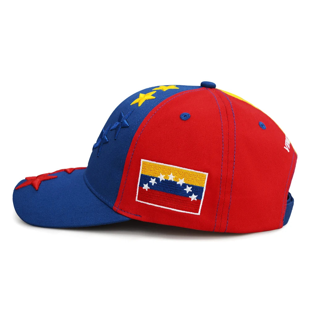 New designed Venezuela Caps Gorras Cotton Twill Baseball Cap Embroidery 7 Stars Logo Venezuela Sports Cap Women Men Hats