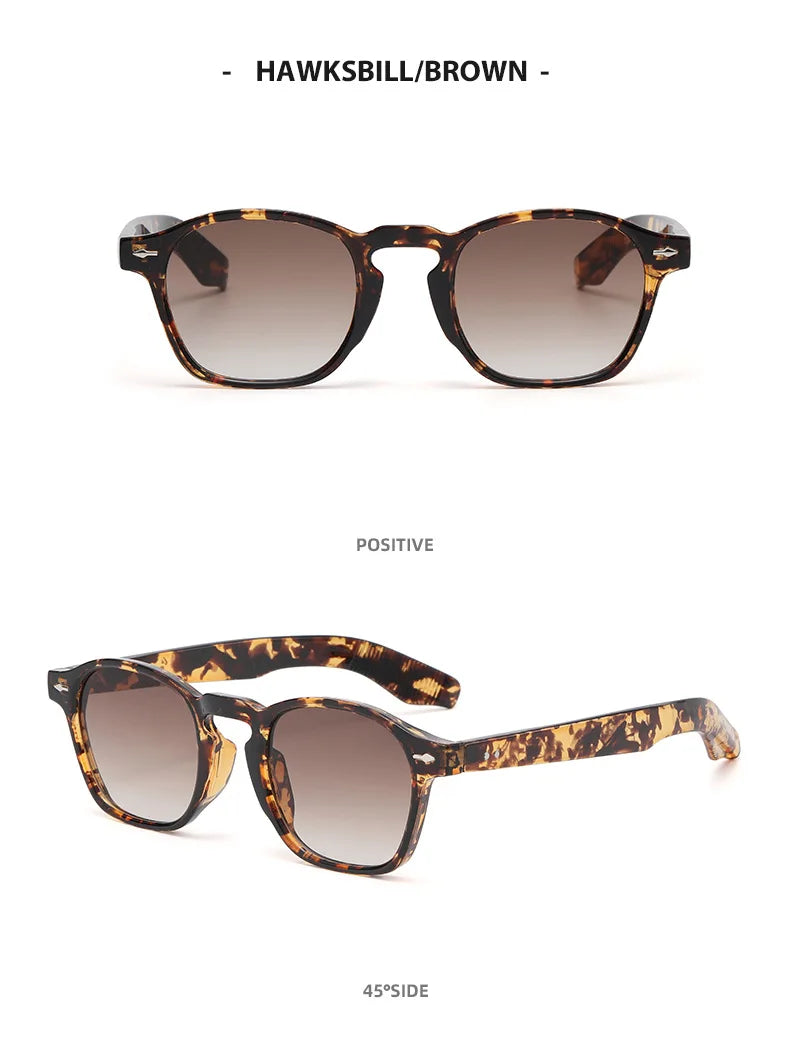 MIZHO Original Brand Design PC Frames Gradient Tiny Sunglasses Women High Quality UVB Brown oculos de sol masculino Eyewear Men