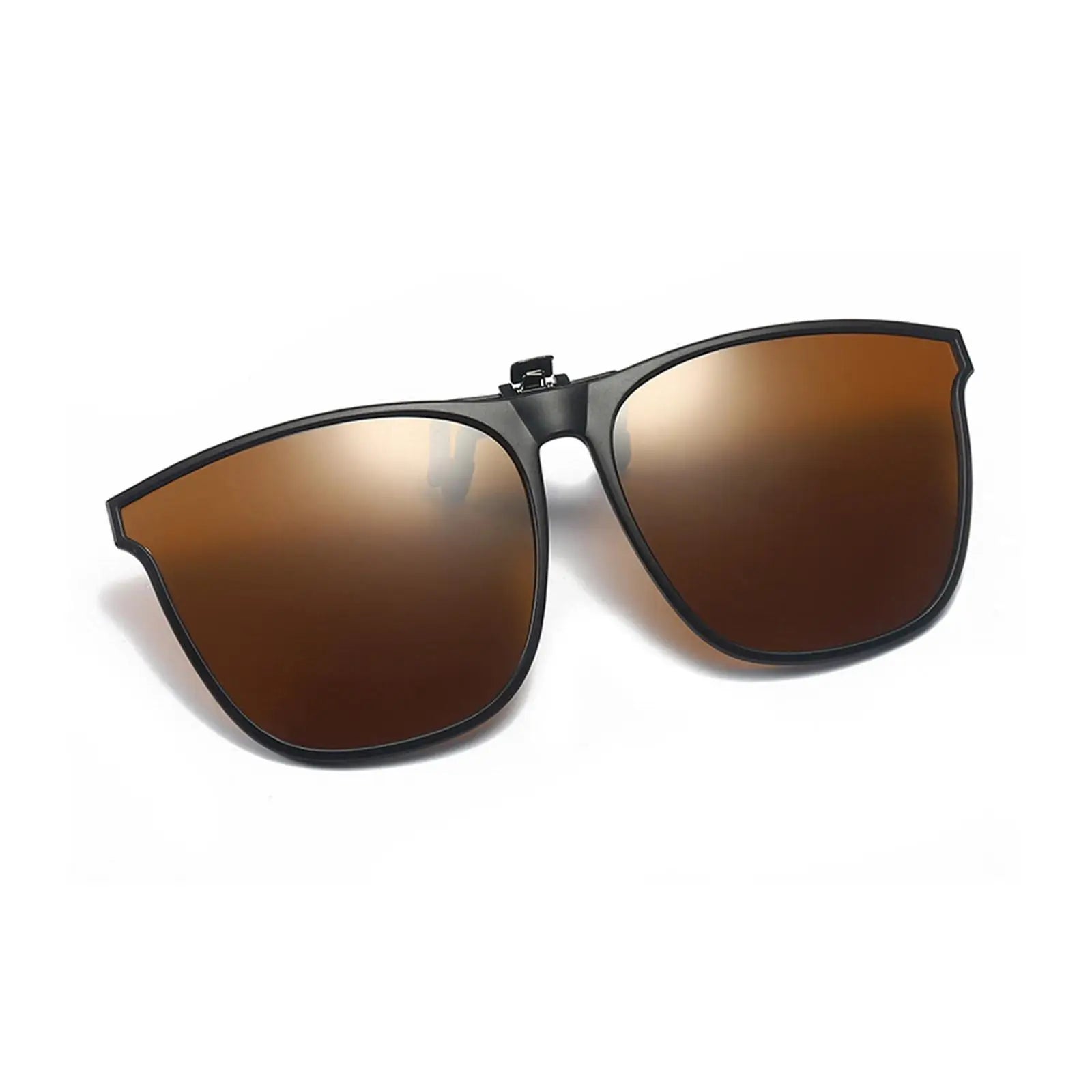 New Polarized Flip-up Sunglasses Clips For Myopia Glasses Retro Big Size Square TAC Material Glasses Clip-on Sunglass Clip