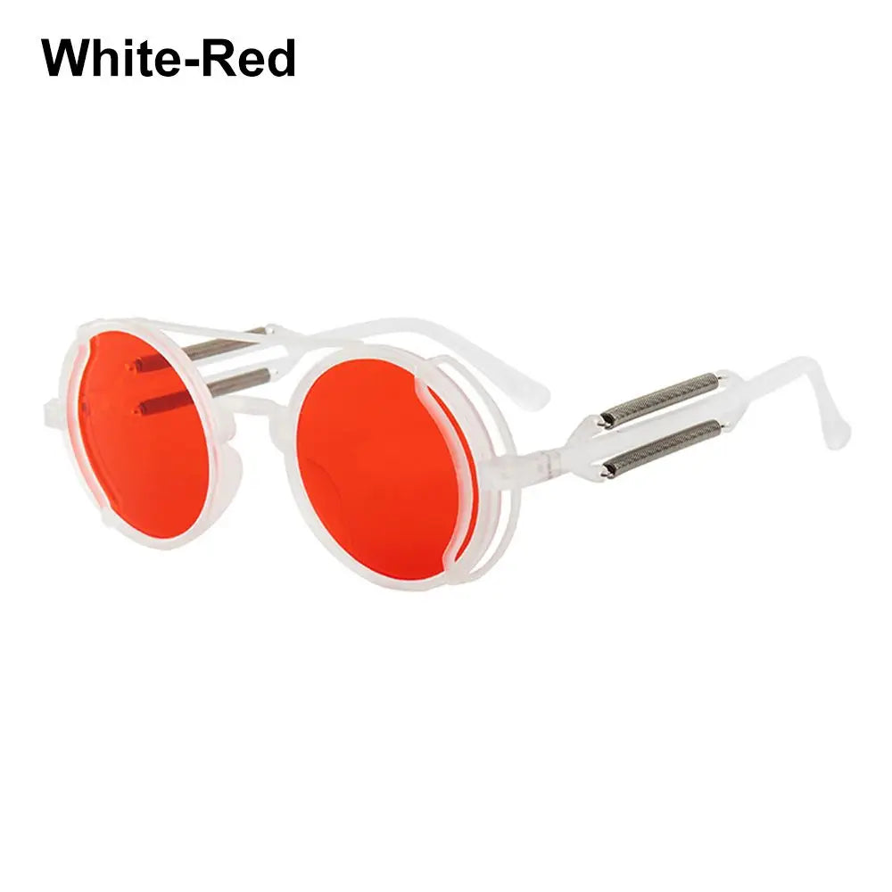 Gothic Style Punk UV400 Protection Men's Eyewear Round Sunglasses Steampunk Sunglasses Sun Glasses