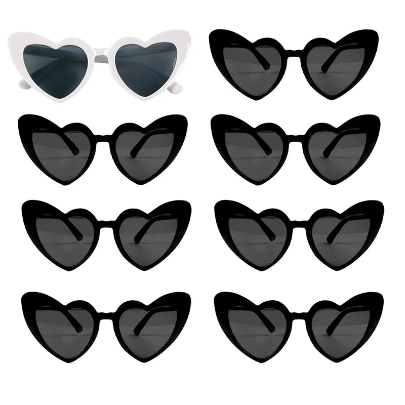 Bachelorette Party Sunglasses Wedding Bridal Shower Decor Hen Party Supplies Bride To Be Bridesmaid Gift Heart Shaped Glasses