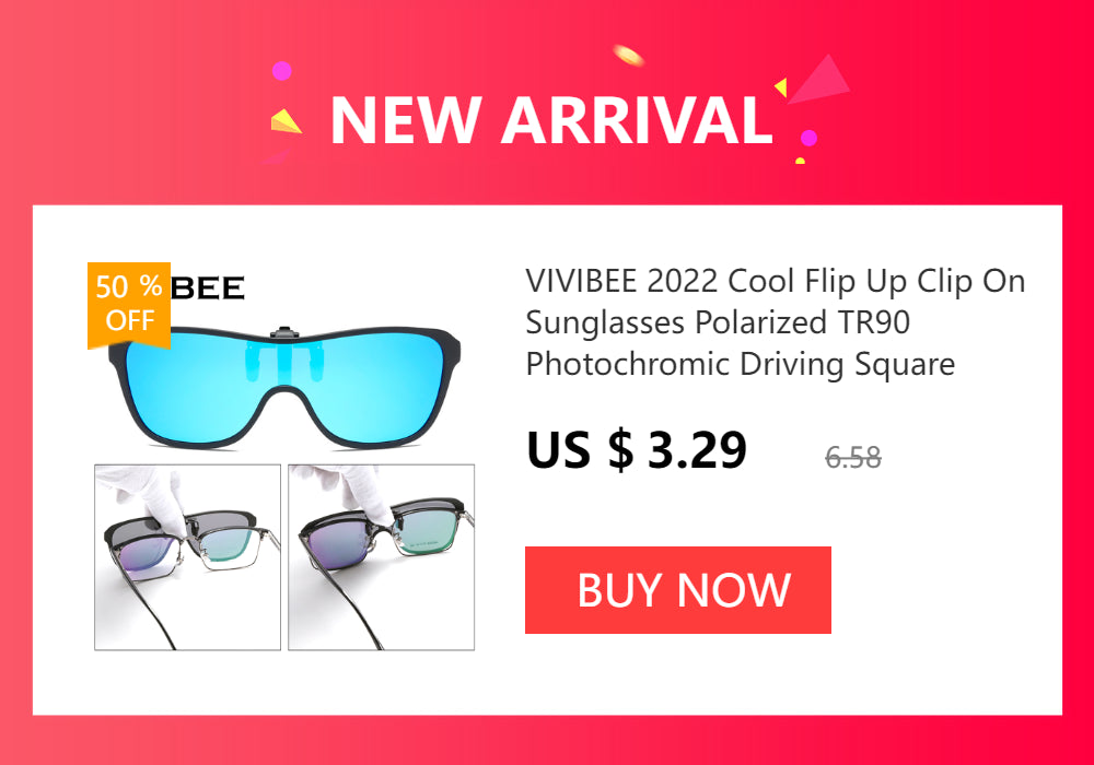 VIVIBEE 2024 Polarized Pilot Flip Up Clip on Sunglasses Men Photochromic Polarised Women Sun Glasses Color Change Night Driving