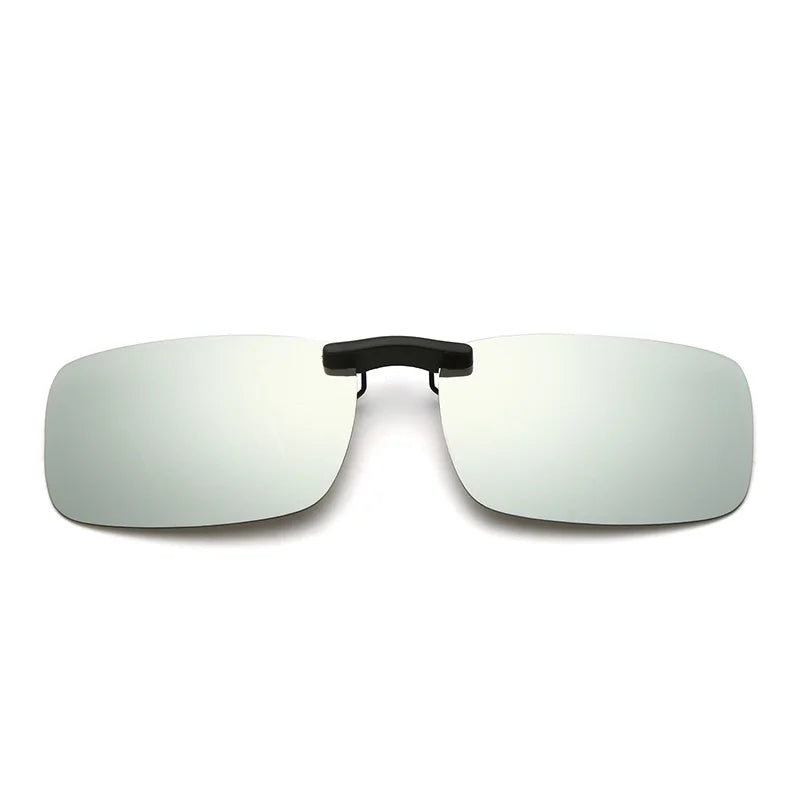 Rimless Flip Up Clip On Sunglasses Men Women Polarized Driving Fishing Cycling Night Vision Glasses Myopia Clip on Eyeglasses