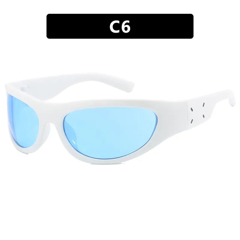 Y2k Sports Sunglasses Women Men 2024 Luxury Brand Fashion Classic Punk Sun Glasses Female Retro 2000' Futuristic Sunglass Shades