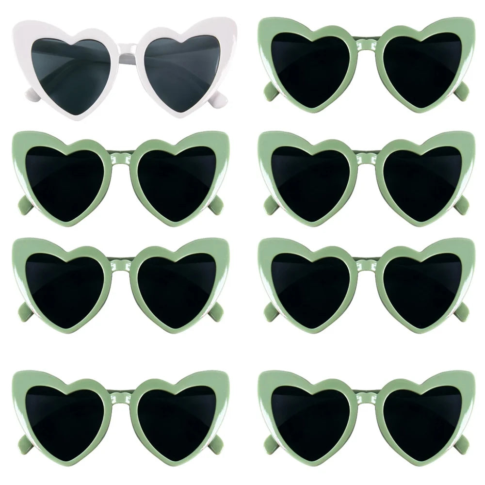 Bachelorette Party Sunglasses Wedding Bridal Shower Decor Hen Party Supplies Bride To Be Bridesmaid Gift Heart Shaped Glasses
