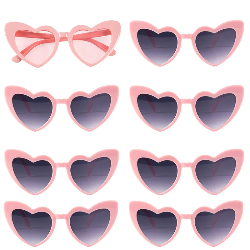 Bachelorette Party Sunglasses Wedding Bridal Shower Decor Hen Party Supplies Bride To Be Bridesmaid Gift Heart Shaped Glasses