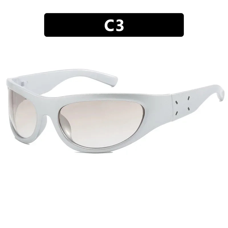 Y2k Sports Sunglasses Women Men 2024 Luxury Brand Fashion Classic Punk Sun Glasses Female Retro 2000' Futuristic Sunglass Shades