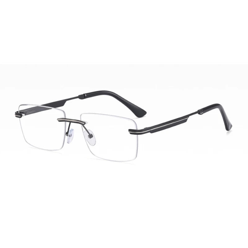 Fashion Titanium Rimless Eyeglasses Frame Brand designer Men Glasses Reading Glasses Optical Prescpriton Lenses Glasses