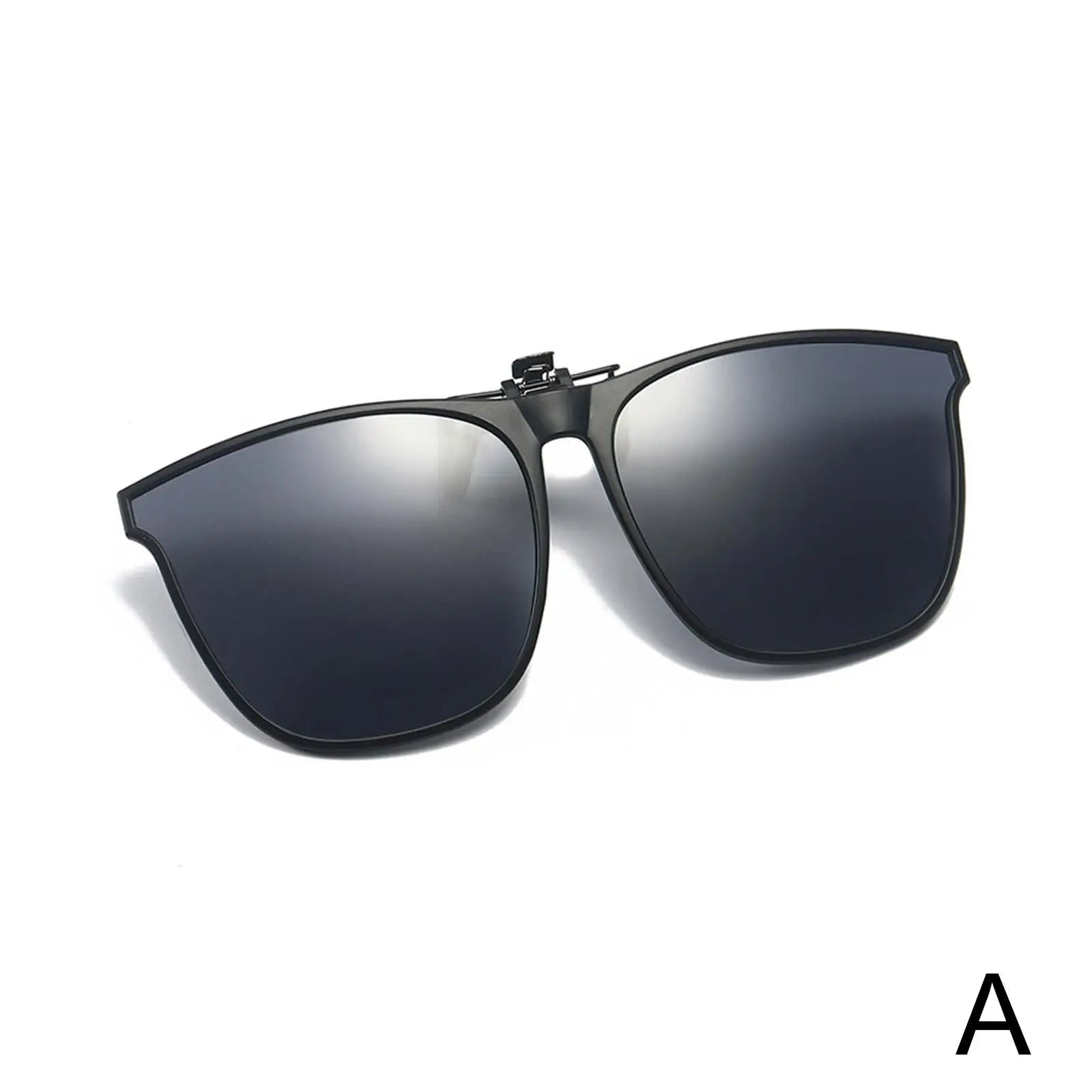 New Polarized Flip-up Sunglasses Clips For Myopia Glasses Retro Big Size Square TAC Material Glasses Clip-on Sunglass Clip