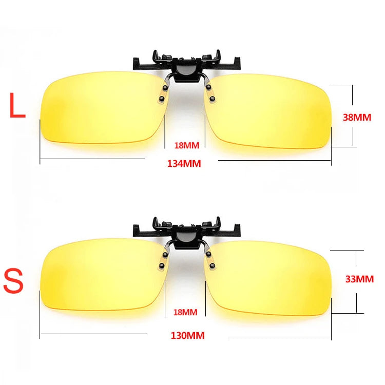 Unisex Grey Lenses Polarized Sunglasses Clip on Flip Up Men Women UV 380 Driving Fishing Night Vision Glasses Clips Anti Glare