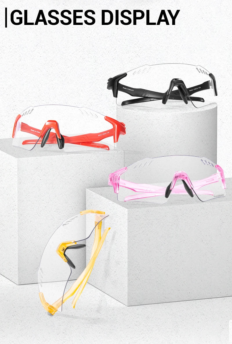 SCVCN Photochromic Sports Sunglasses for Men Cycling Glasses Mountain MTB Bike Road UV400 Bicycle Eyewear Sun Fashion Equipment