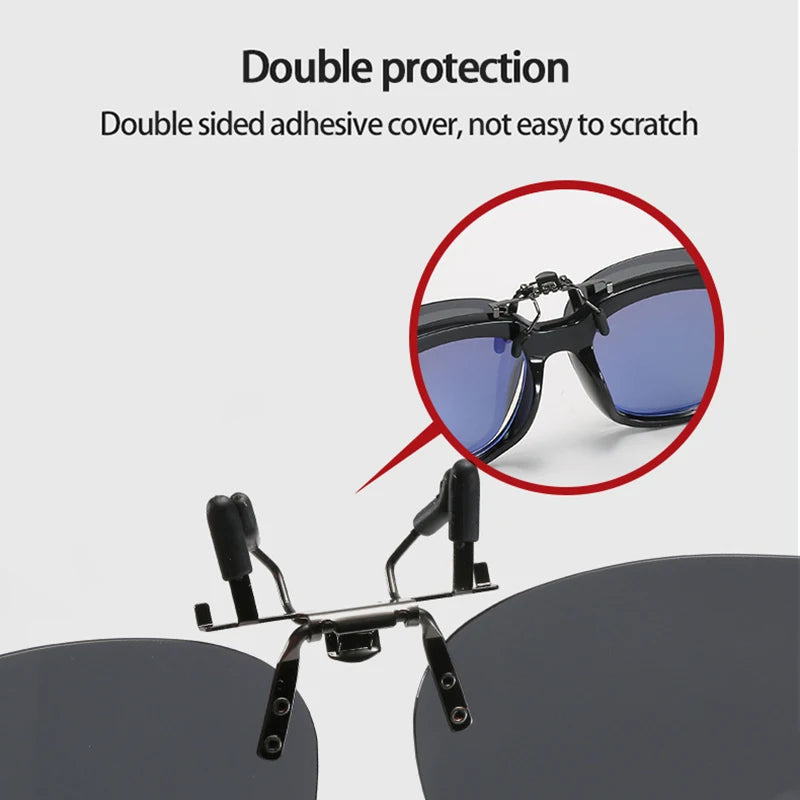 Men Sunglasses Oversized Blue Mirror Clip On 2023 Glasses Rimless Polarized Clip Sunglasses Round Sunglasses Big Size Sunglasses