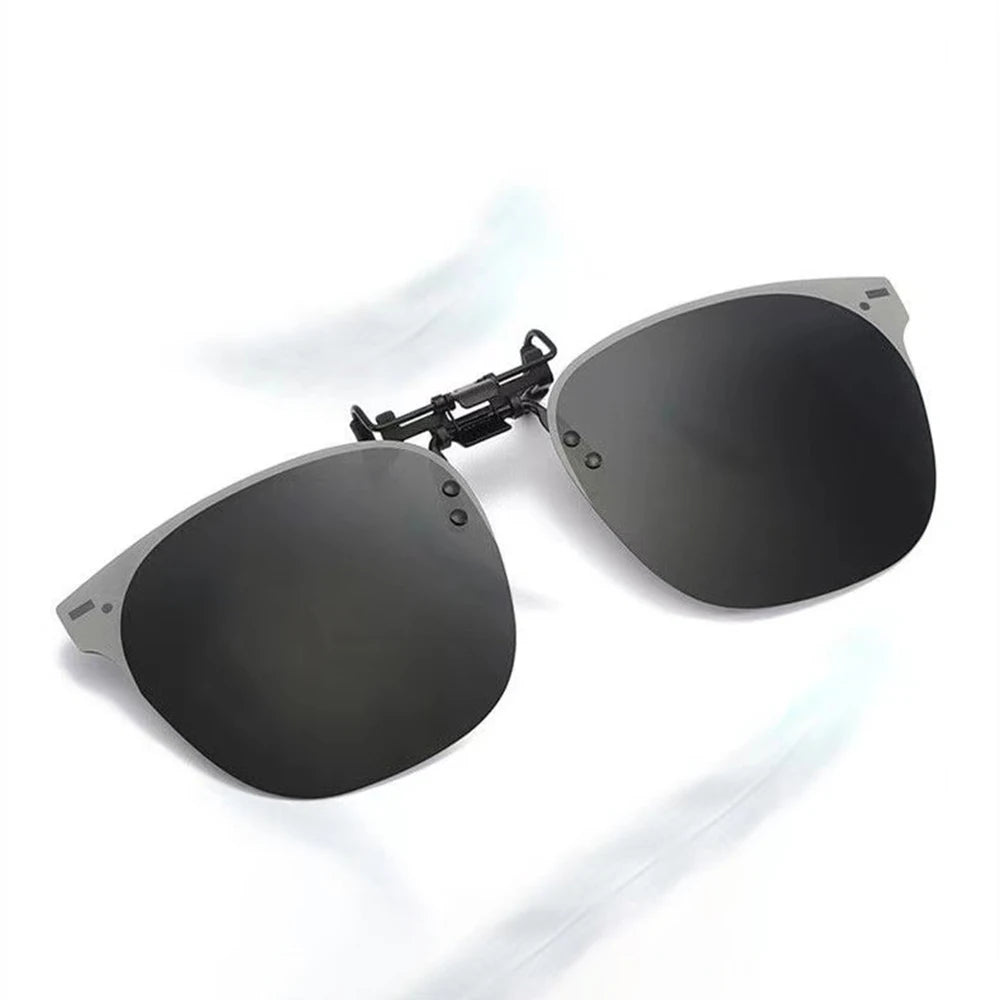 Men Clip On Sunglasse Polarized Flip up Glasses Women Gradient Photochromic Anti UV400 Sunglasses Night Vison Goggles KLASSNUM