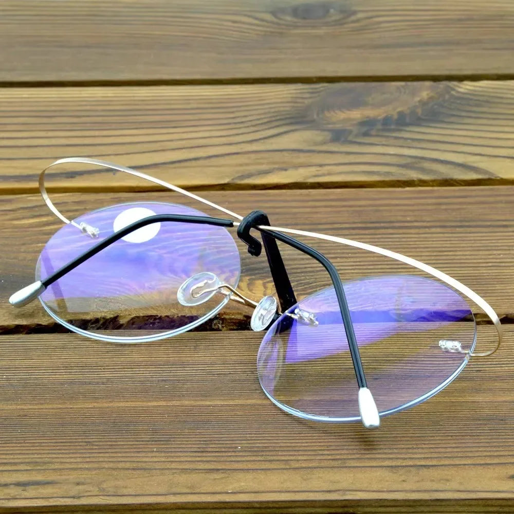 Clara Vida Round Reading Glasses Men Women Portable Rimless reading glasses  +0.75 +1 +1.5 +1.75 +2 to +4