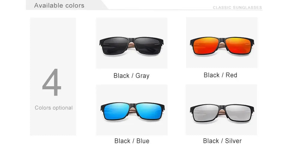 KINGSEVEN Aluminum Handmade Walnut Wooden Sunglasses Men High Quality Polarized Sun Glasses For Women Anti-Glare Mirror Lens