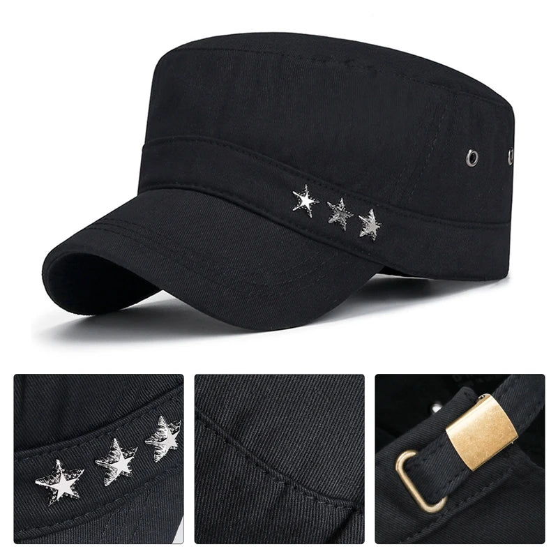 Men's Flat Cap Fashion Cotton Military Hats gorras hombre Cap For Men Snapback Cap casquette homme Male Sports Cap