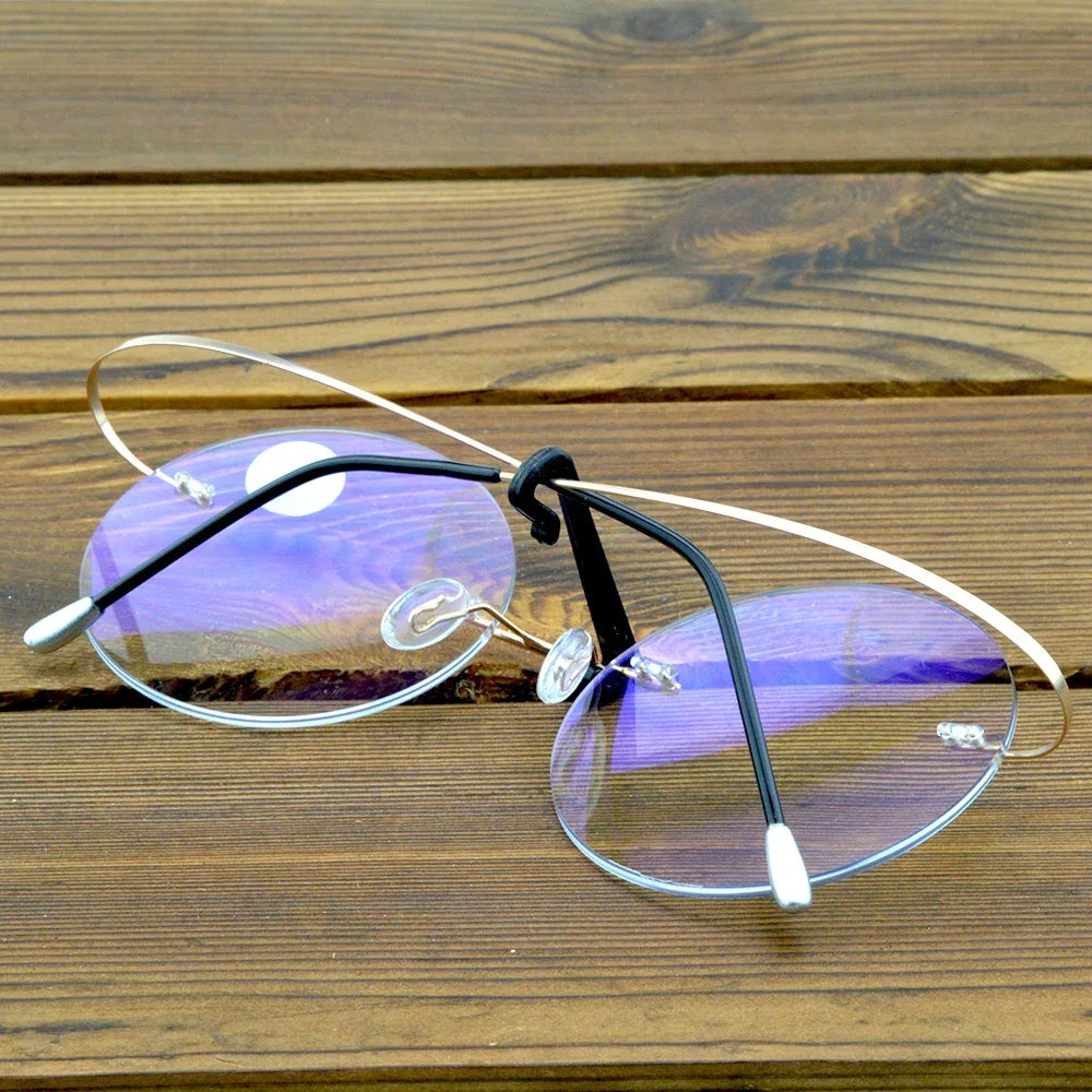 Clara Vida Round Reading Glasses Men Women Portable Rimless reading glasses  +0.75 +1 +1.5 +1.75 +2 to +4
